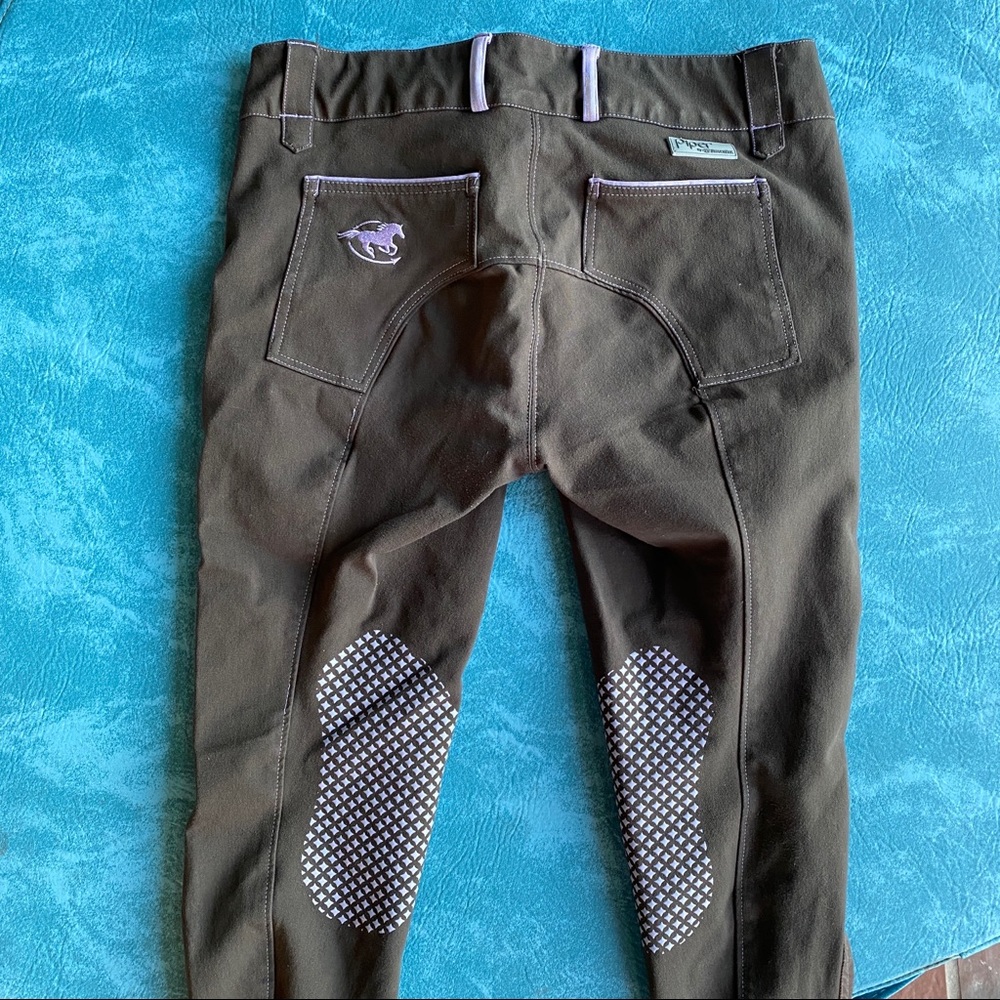 Piper riding breeches with cute lavender detail